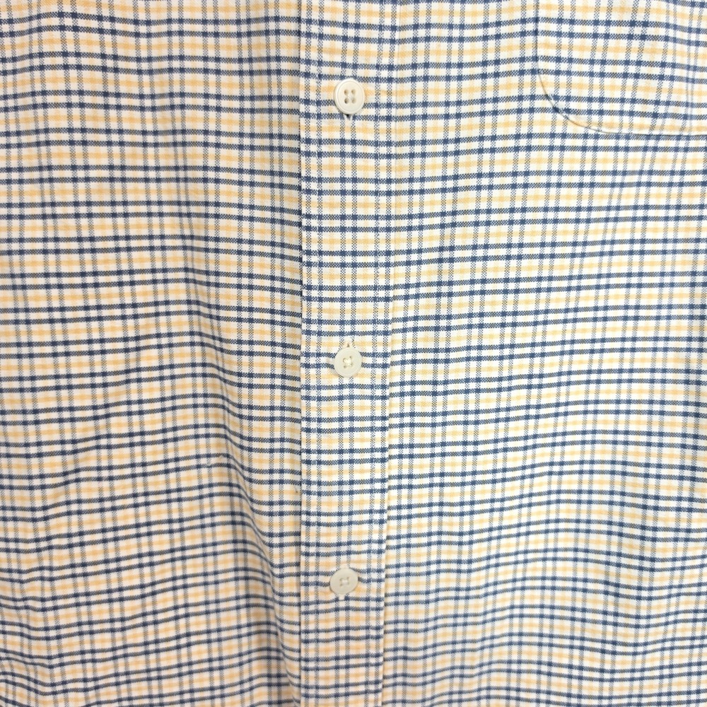 Abercrombie Fitch Button Shirt Mens L Yellow Plaid Preppy Y2K 90s Dad Church - Picture 14 of 16